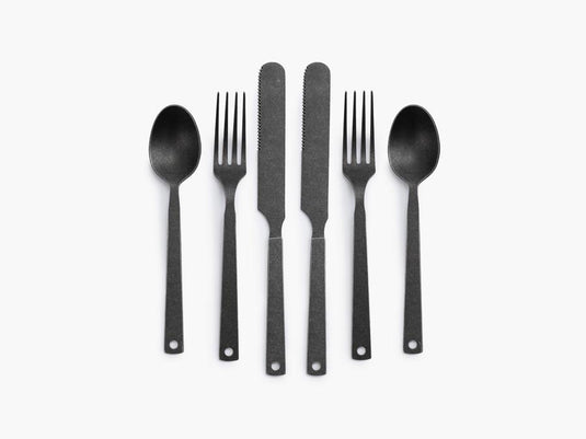 Barebones Flatware Set (Set of 2) (Matte Black Finish)