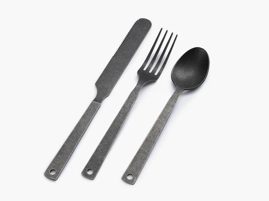 Barebones Flatware Set (Set of 2) (Matte Black Finish)